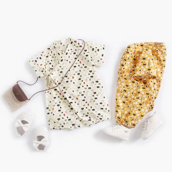 Sanlutoz Kreslený Letní Dětské Obleky Kojence Oblečení Bavlna Krátký Rukáv Baby Dupačky Módní