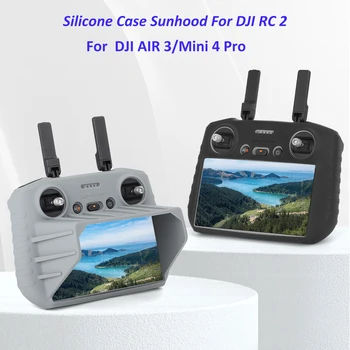Silikonové Pouzdro pro DJI RC 2 Dálkové ovládání Sluneční kryt pro DJI VZDUCHU 3/Mini 4 Pro Screen Protector Kryt Drone Příslušenství