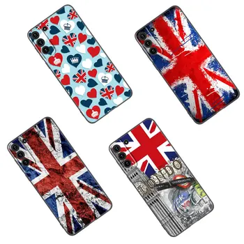 Vlajka, Spojené Království, Londýn Telefon Pouzdro Pro Samsung Galaxy S23 S22 S21 S20 Ultra FE S10 S10E Lite S9 S8 S7 Plus S6 Edge Měkký Kryt
